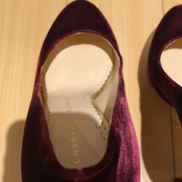 Charlotte Olympia burgundy platform heels size 36.5 - Picture 6 of 15